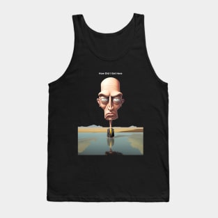 Parched American Politics: Navigating the Oasis of Unity in a Divided Nation on a dark (Knocked Out) background Tank Top